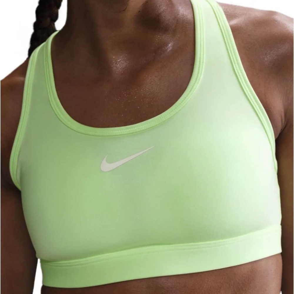 NWT! Nike Dri-FIT Swoosh Medium Support Padded Sports Bra BARELY VOLT Large